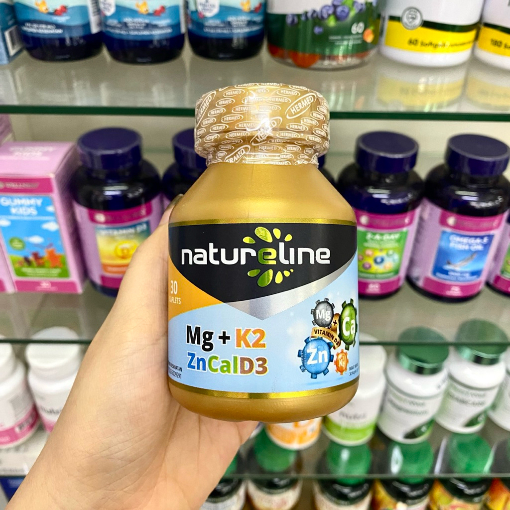 NATURELINE MAGNESIUM + K2, ZINC, CAL, D3