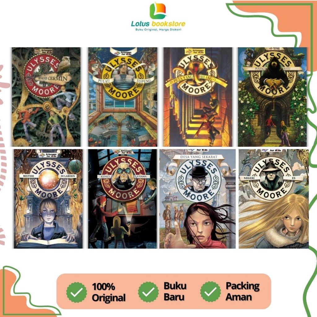 Seri Novel Ulysses Moore - Penerbit Erlangga For Kids - Buku Umum - Original