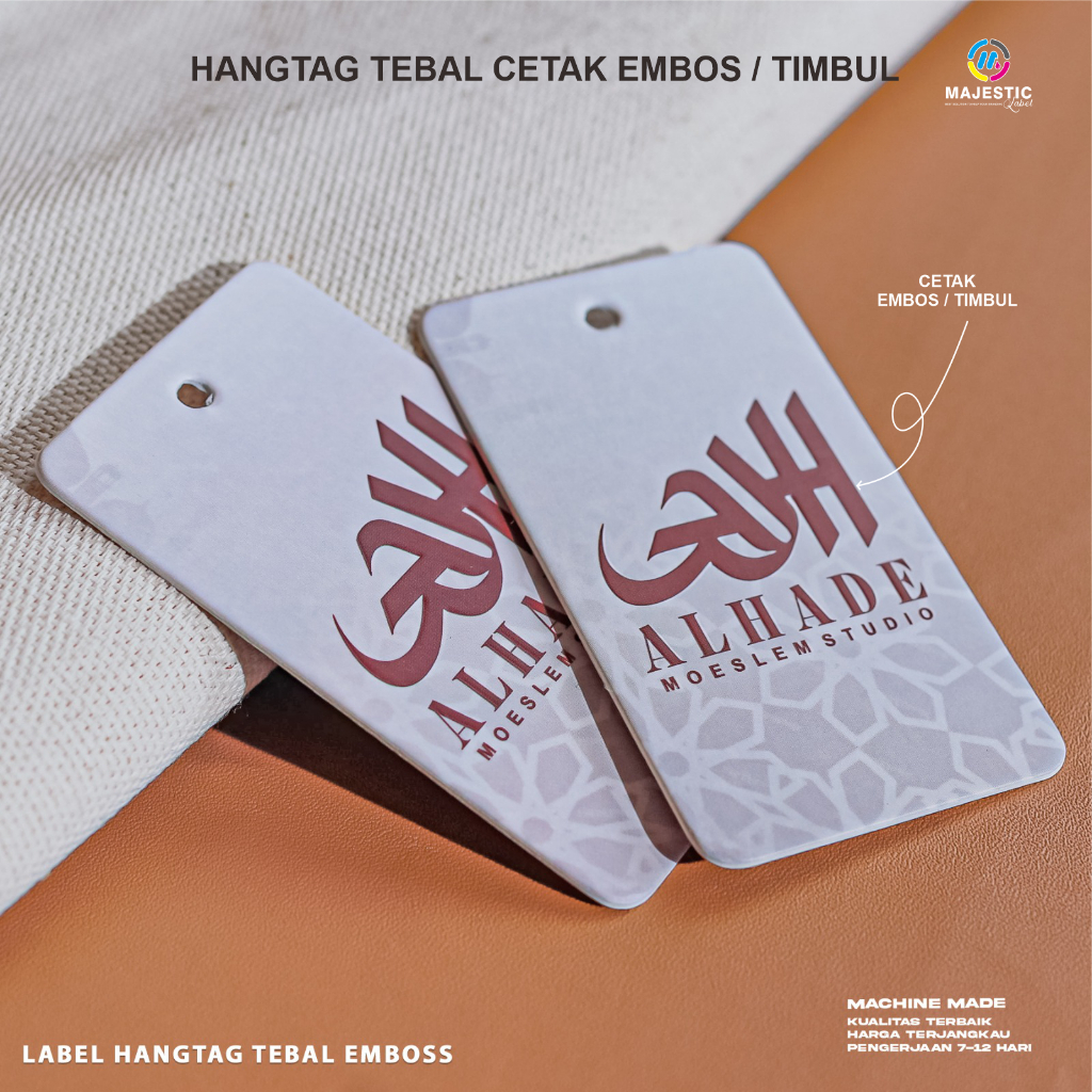 

hangtag tebal 700 grm / cetak embos timbul hangtag cutom/ hangtag premium tebal/ free desain