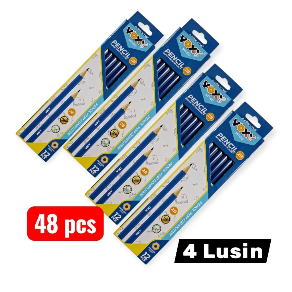 

(isi 12 Dan 48) 4 Lusin Pensil VP-50 Pensil 2B/Pencils/Pensil 2B/ATK/Peralatan Sekolah/Alat Tulis Sekolah