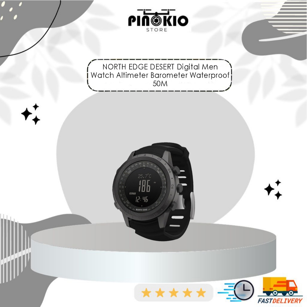 193 NORTH EDGE DESERT Digital Men Watch Altimeter Barometer Waterproof 50M