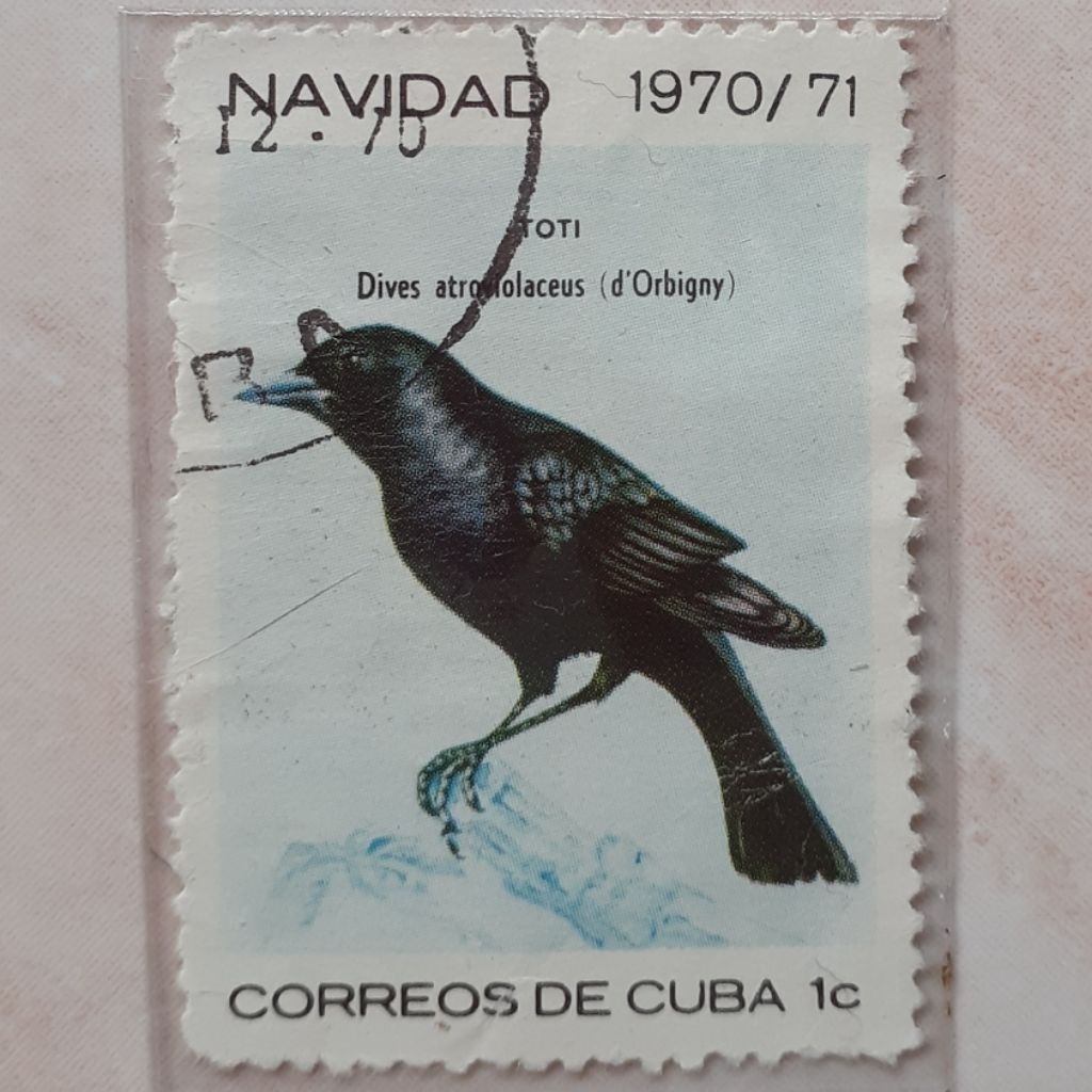 

Perangko Kuba Christmas 1970 (Cuban Blackbird (Dives atroviolaceus)) Tahun 1970
