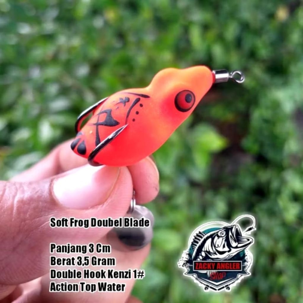 Soft Frog Double Blade ZAL Lure 3 Cm Umpan Casting Gabus