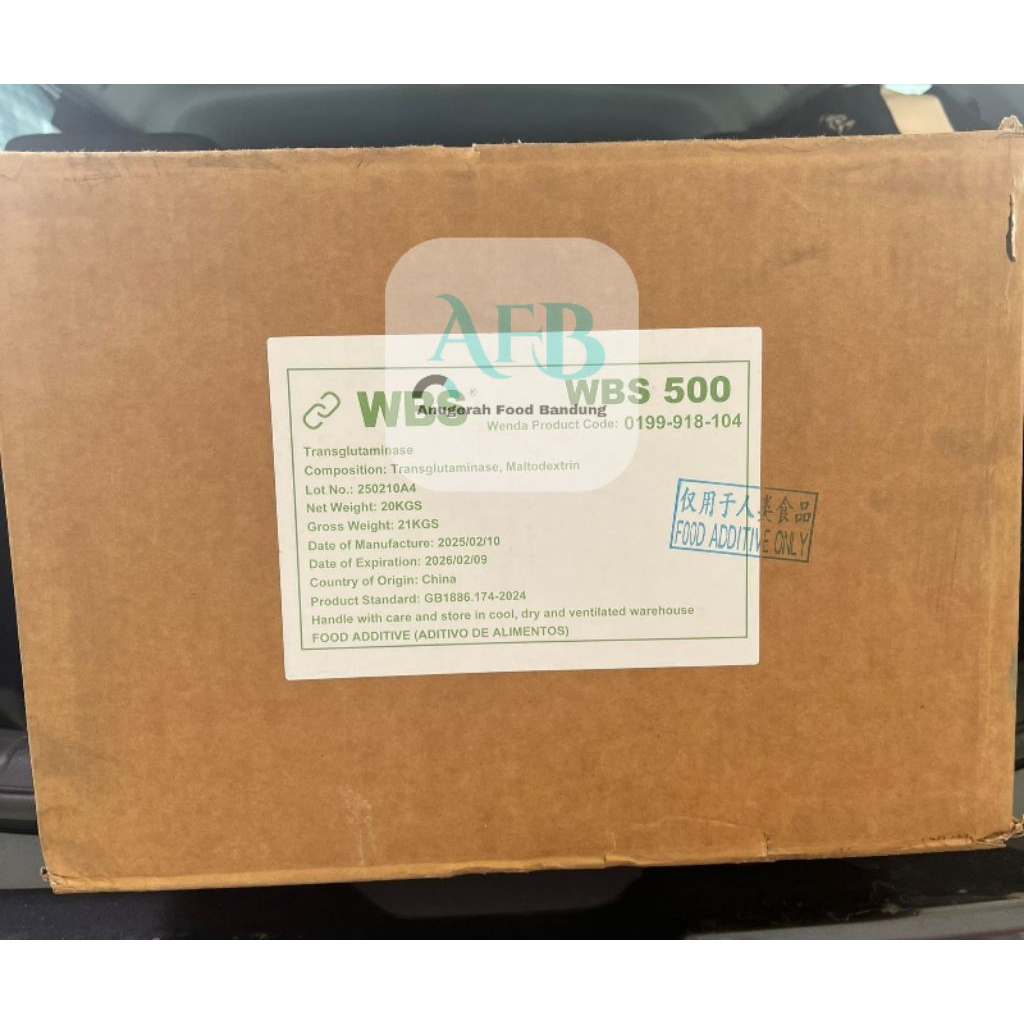 

WBS 500 (1 dus = 20 KG) / Enzim kress bakso sosis dimsum / Enzim Transglutaminase / perenyah bakso