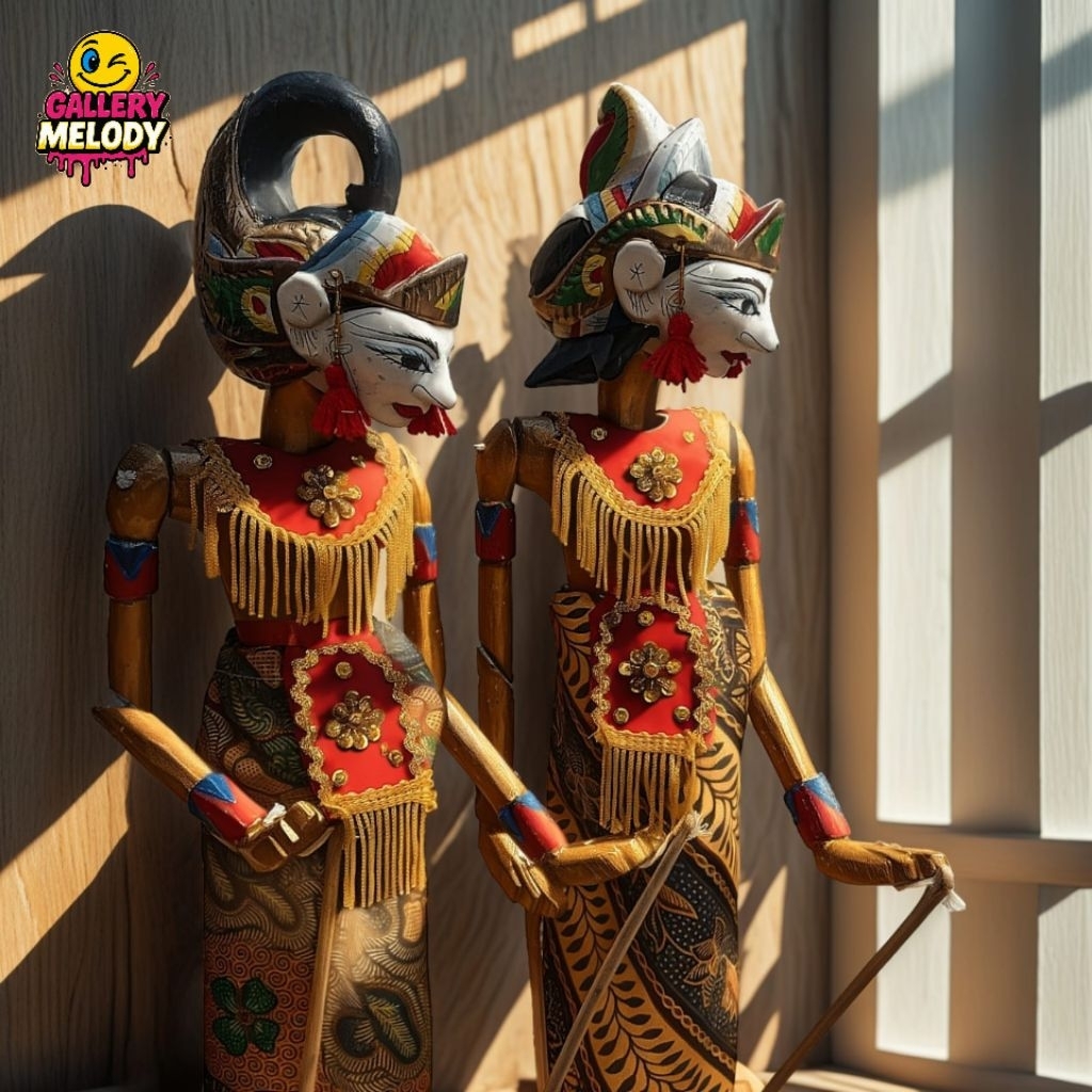 Wayang Golek Arjuna & Srikandi (Sepasang)