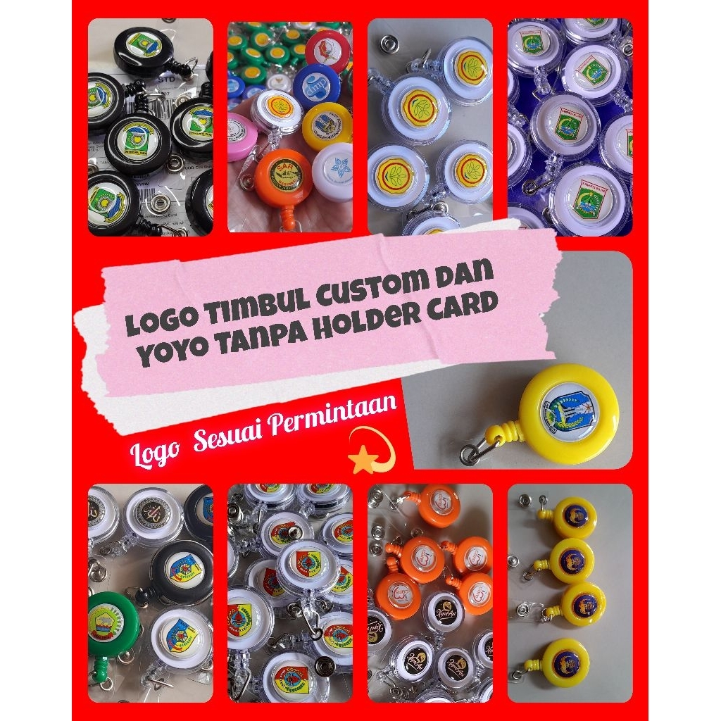 

Logo Timbul Custom dan Yoyo tanpa Holder Card