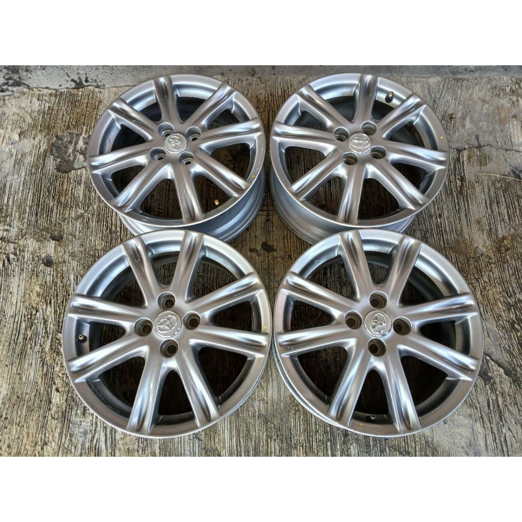 velg original copotan yaris ring 16 pcd 4x100 grey seken murah isi 4 pcs