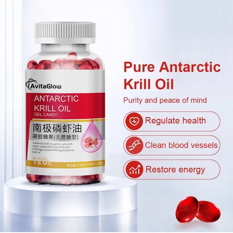 Kapsul Minyak Krill Antartika (120 Butir)/Minyak Krill Omega 3/Minyak Krill Antartika Memberikan Pem