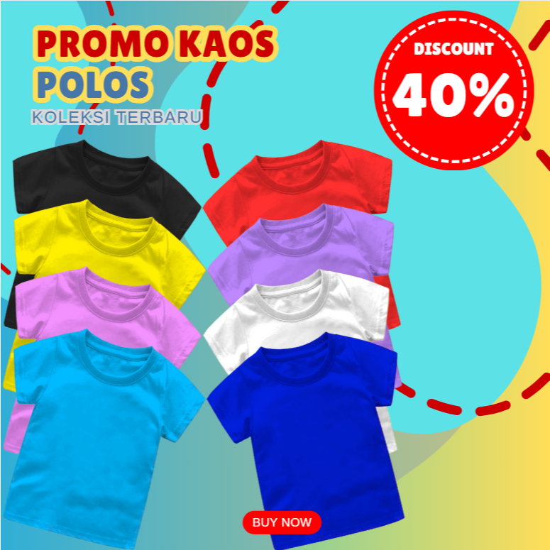 KAOS POLOS ANAK / KAOS ANAK POLOS / KAOS BALITA POLOS