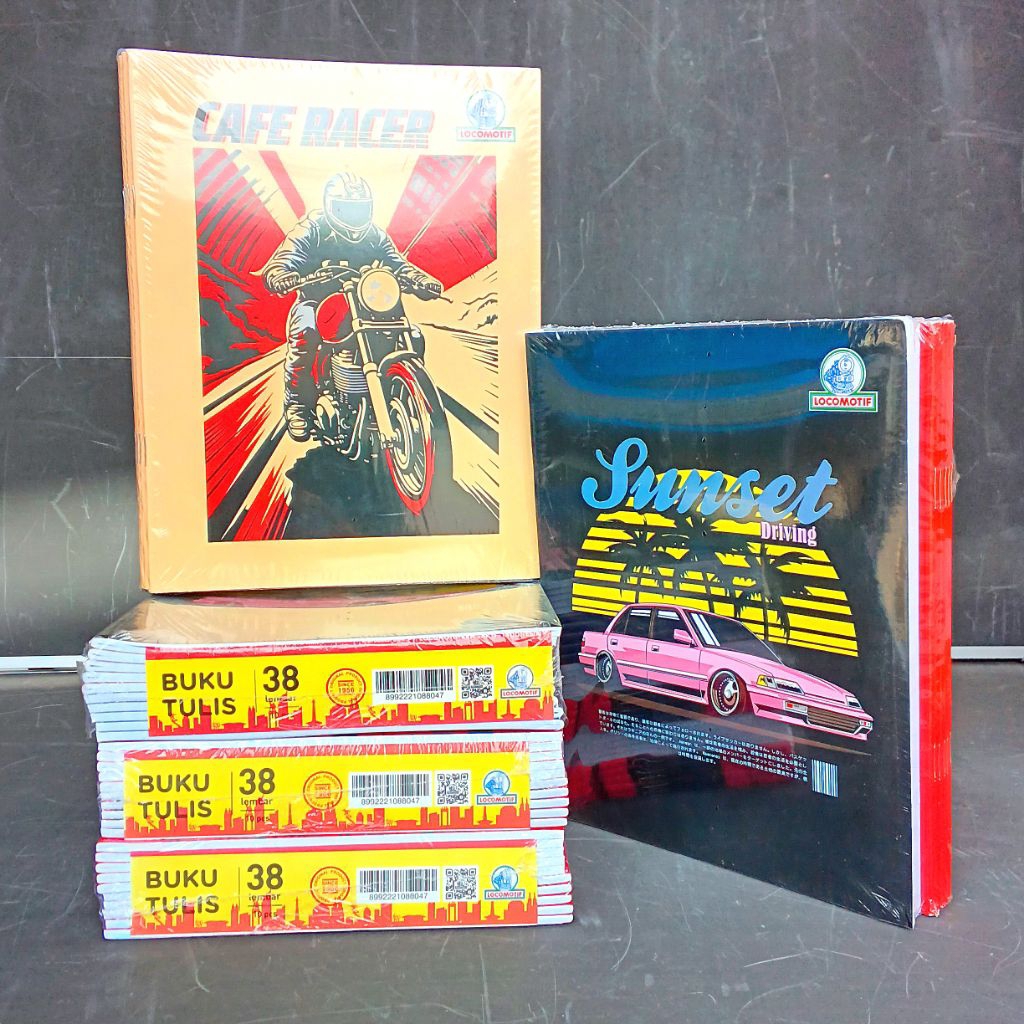 

Buku Tulis Locomotif 38 Lembar karakter ( Pak 10 Buku ) [ Original ]