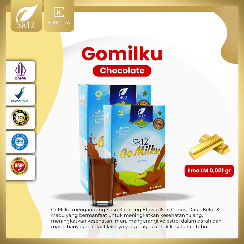 

Susu Kambing GoMilku Cokelat SR12 200gr & 600gr Terdaftar BPOM & Halal