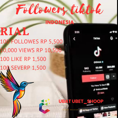 TikTok Follower 1000 + 500 Peroses Cepat Tiktok ubatubet_shoo