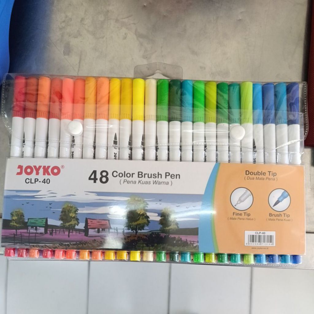 

Joyko dual brush pen 12,24, dan 48 color