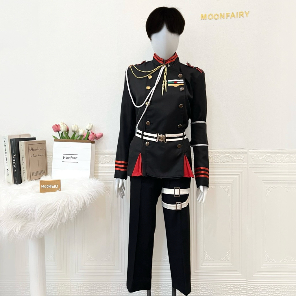【Moonfairy】Ready Stock - Guren Ichinose Costume Cosplay Owari No Seraph Fullset Wig Anime Seraph Of 