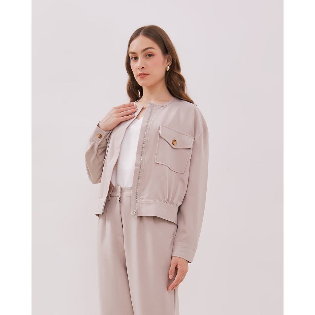 VALINO LADIES Jaket Casual Cream Wanita - D-DGAH02-C5