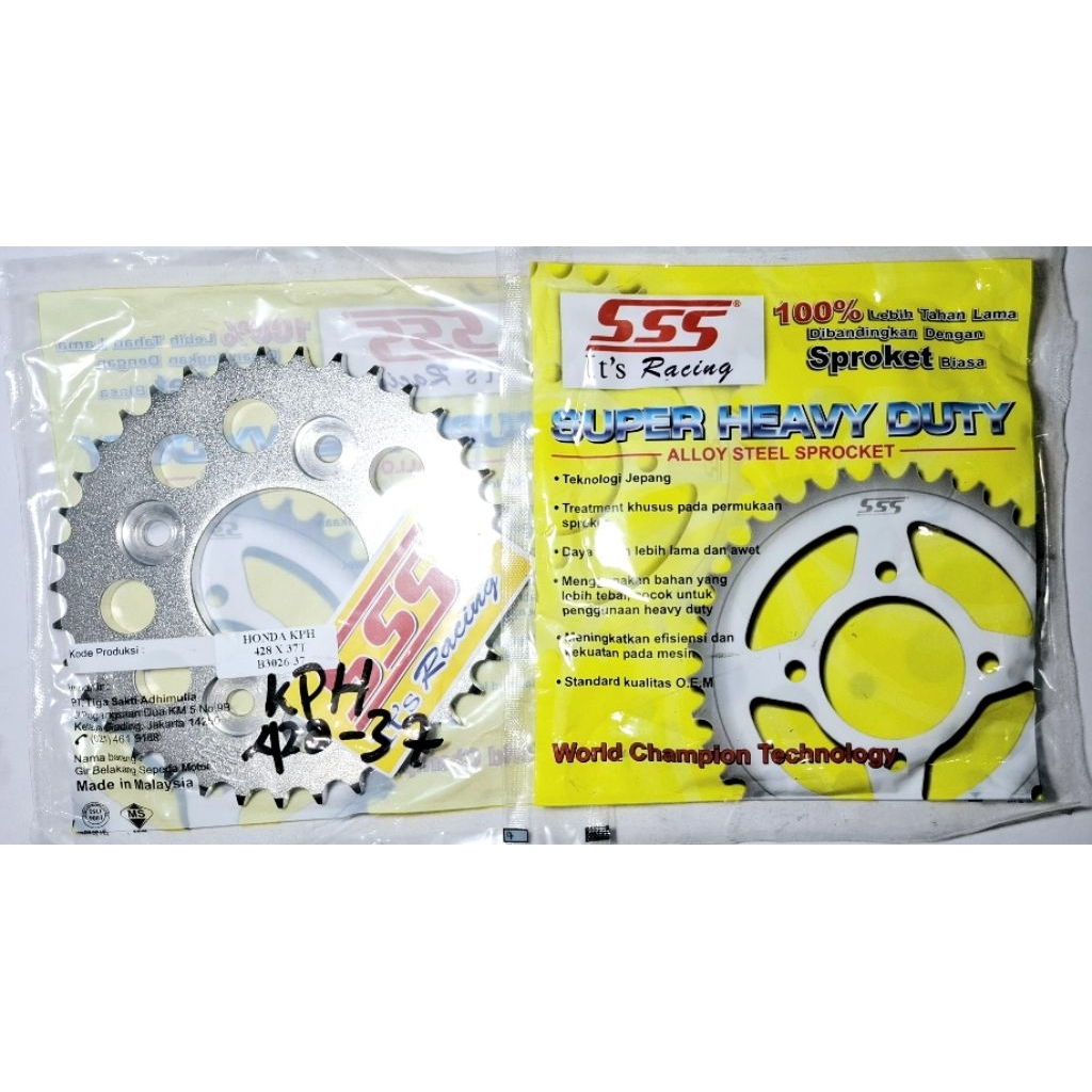 Gear gir Belakang Sss 428 Karisma, supra x 125 ukuran 37-45
