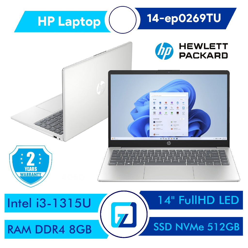 HP Laptop 14 Intel Core i3 1315U 8GB SSD 512GB 14″ FHD Windows 11