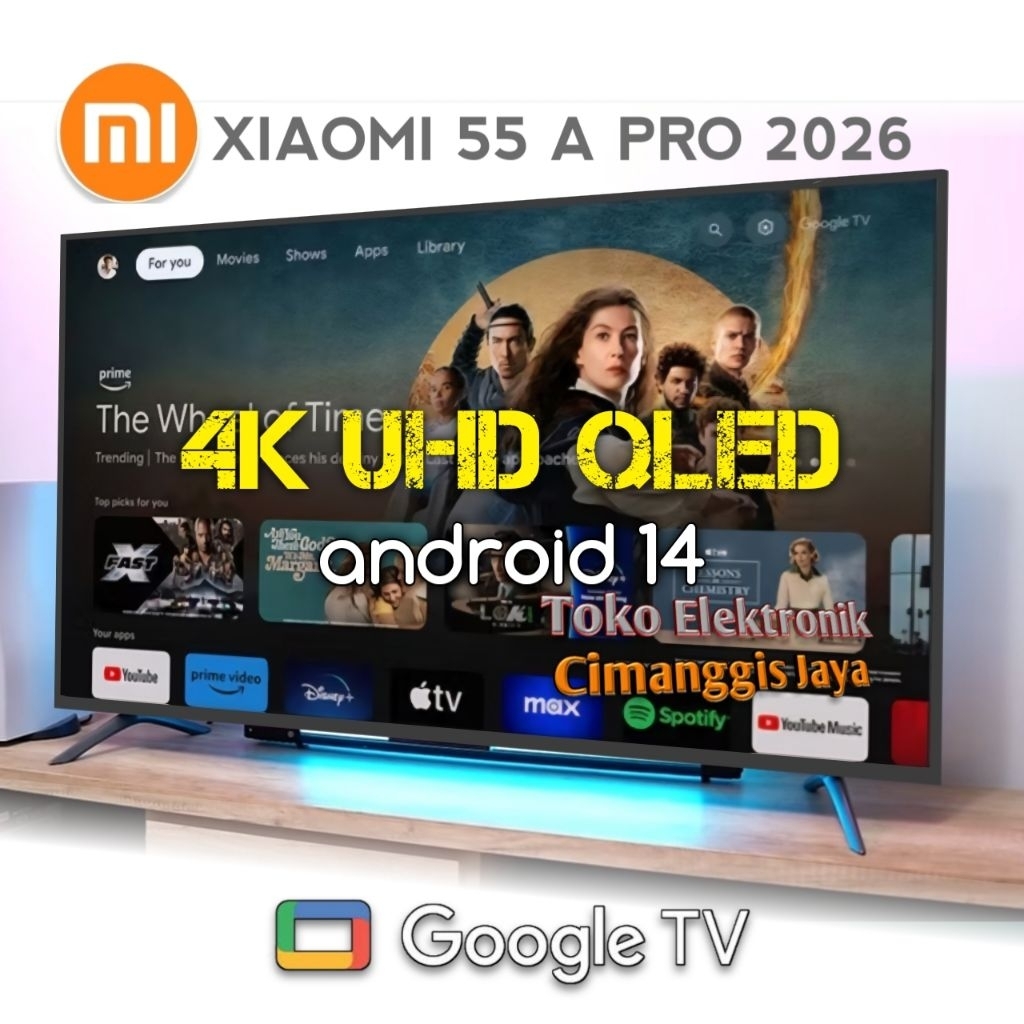 google android smart tv led Xiaomi 55 inch digital A Pro 2026 QLED 4K UHD