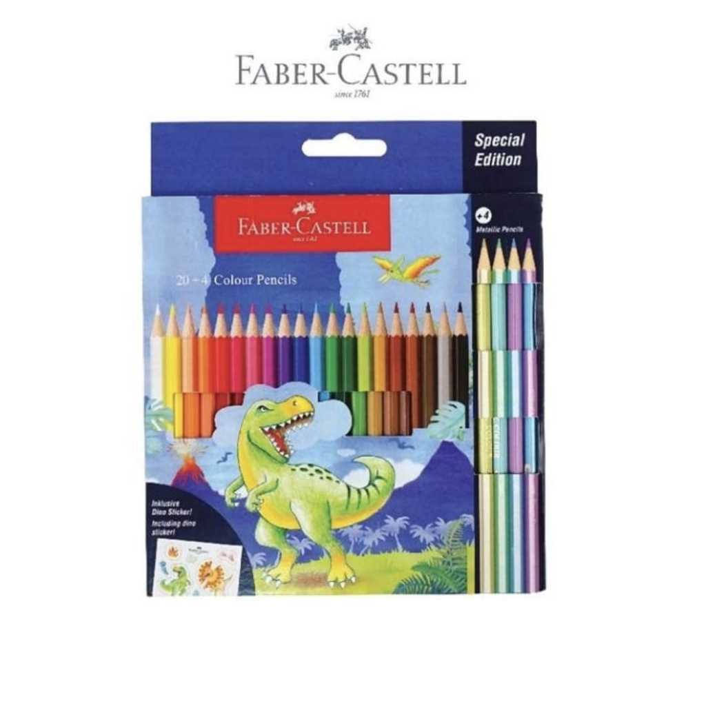 

Pensil Warna Faber Castell Dino 20+4 (115126)
