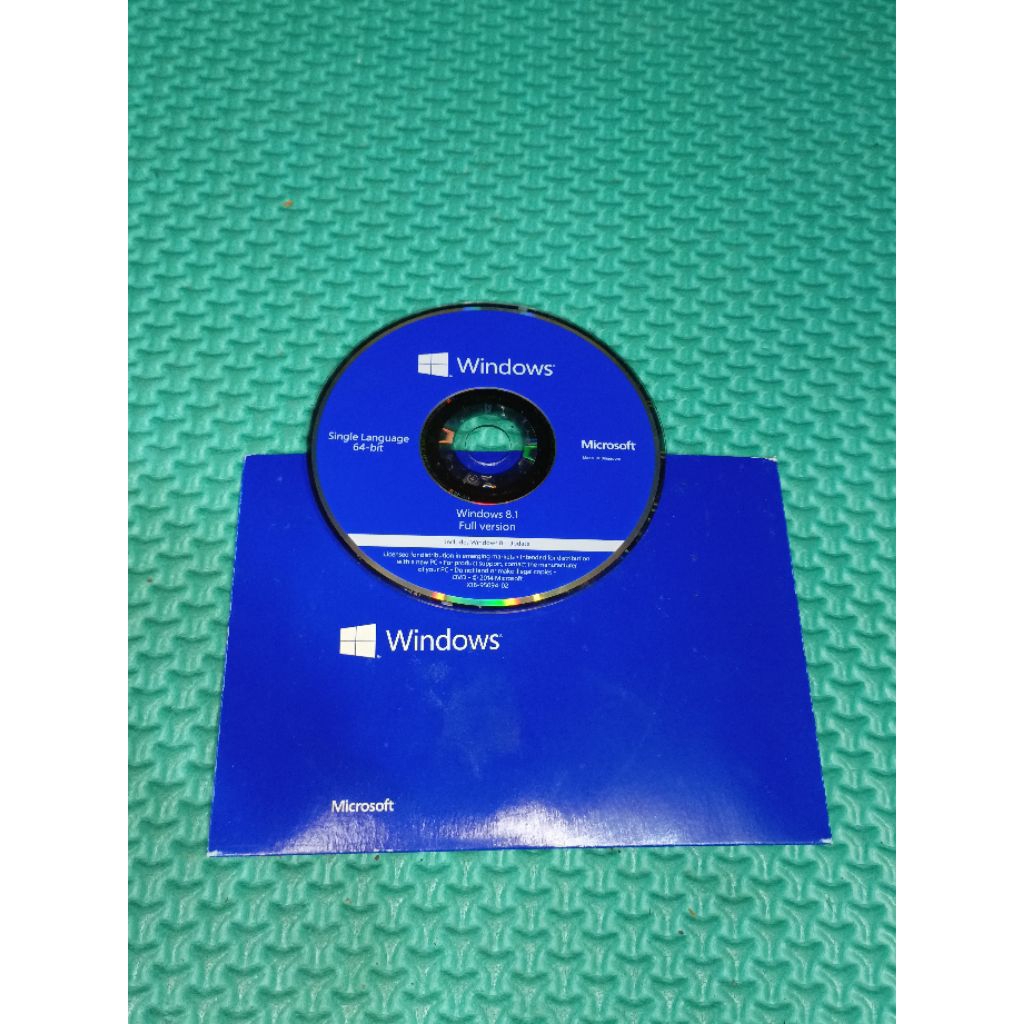 WINDOWS 8.1 SINGLE LANGUAGE 64 BIT ORIGINAL MADE IN SINGAPORE MICROSOFT WINDOWS DVD FISIK ORIGINAL P