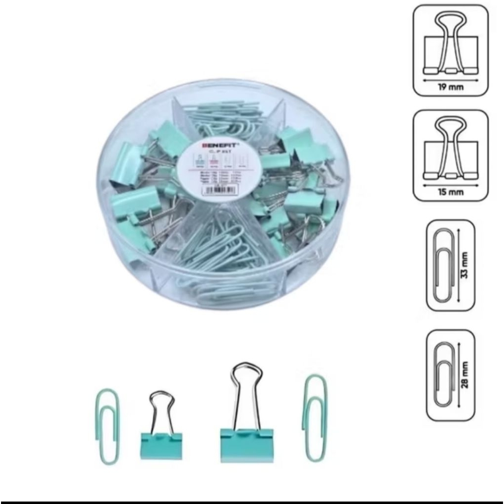 

Termurah & LENGKAP Clip Set Klip Penjepit Kertas 4 TIPE / PAPER CLIP SET GREEN PINK PENJEPIT KERTA...