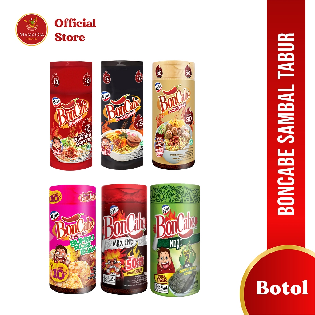 

Kobe Boncabe Sambal Tabur Botol Level 10 15 30 50 Cabe Tabur Bubuk