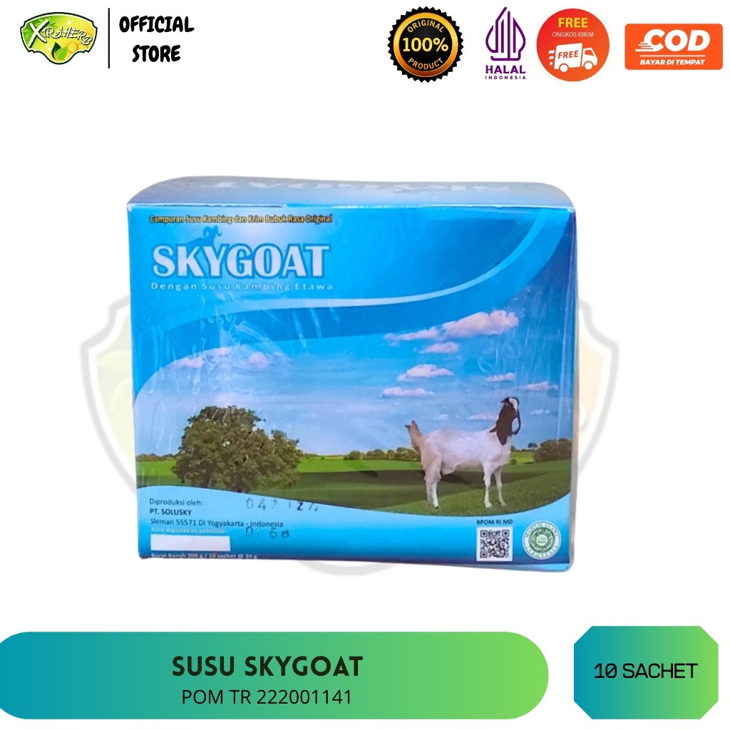 

SKYGOAT 1 BOX - Susu Kambing Etawa Bubuk Full Cream Sky Goat Original BPOM