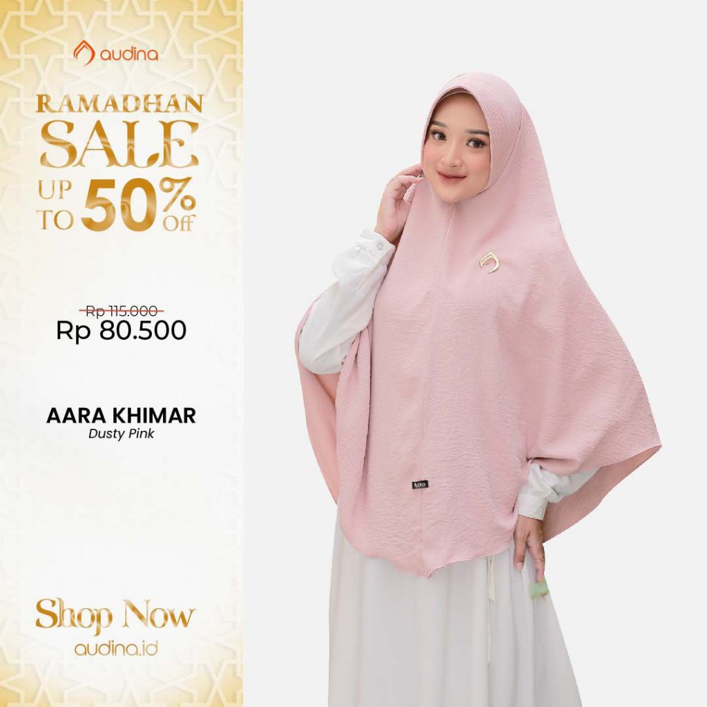 AARA KHIMAR CRINKLE PREMIUM JILBAB INSTAN HIJAB PET ANTEM ORI AUDINA HIJAB