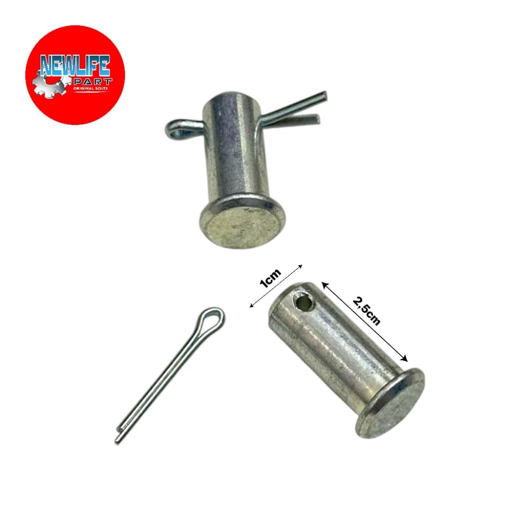 As Pen Spit Pendek M10 Panjang 2,5cm/25mm Pen Gearbox Gigi Penghubung BSA MACLES AJS Universal Motor