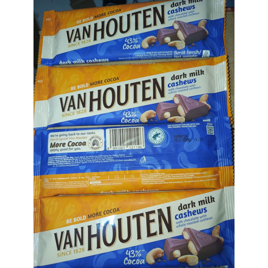 

coklat Van Houten drak milk cashew