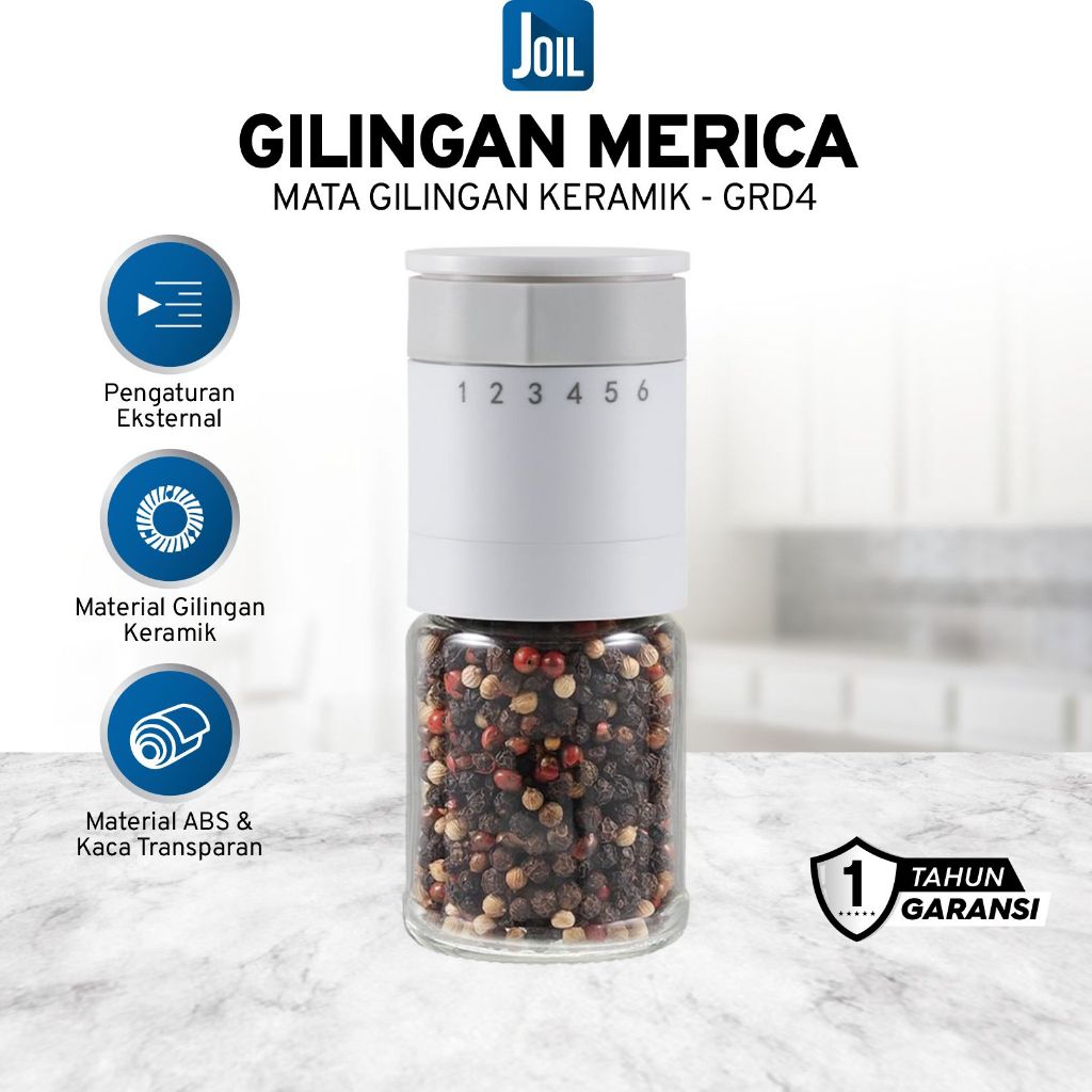 Joil Pepper Grinder Penggiling Bumbu Merica Manual Mata Gilingan Keramik Premium - GRD4