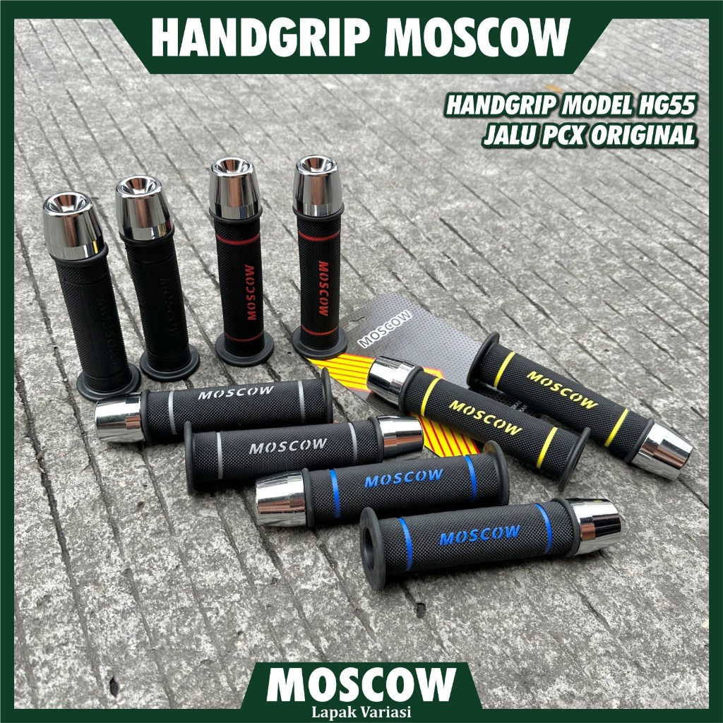 PAKET HANDGRIP HG55 HANFAT SARUNG GAS GRIP MOSCOW HG 55 HG66 BULU RCB + JALU STANG PCX ORIGINAL SET 