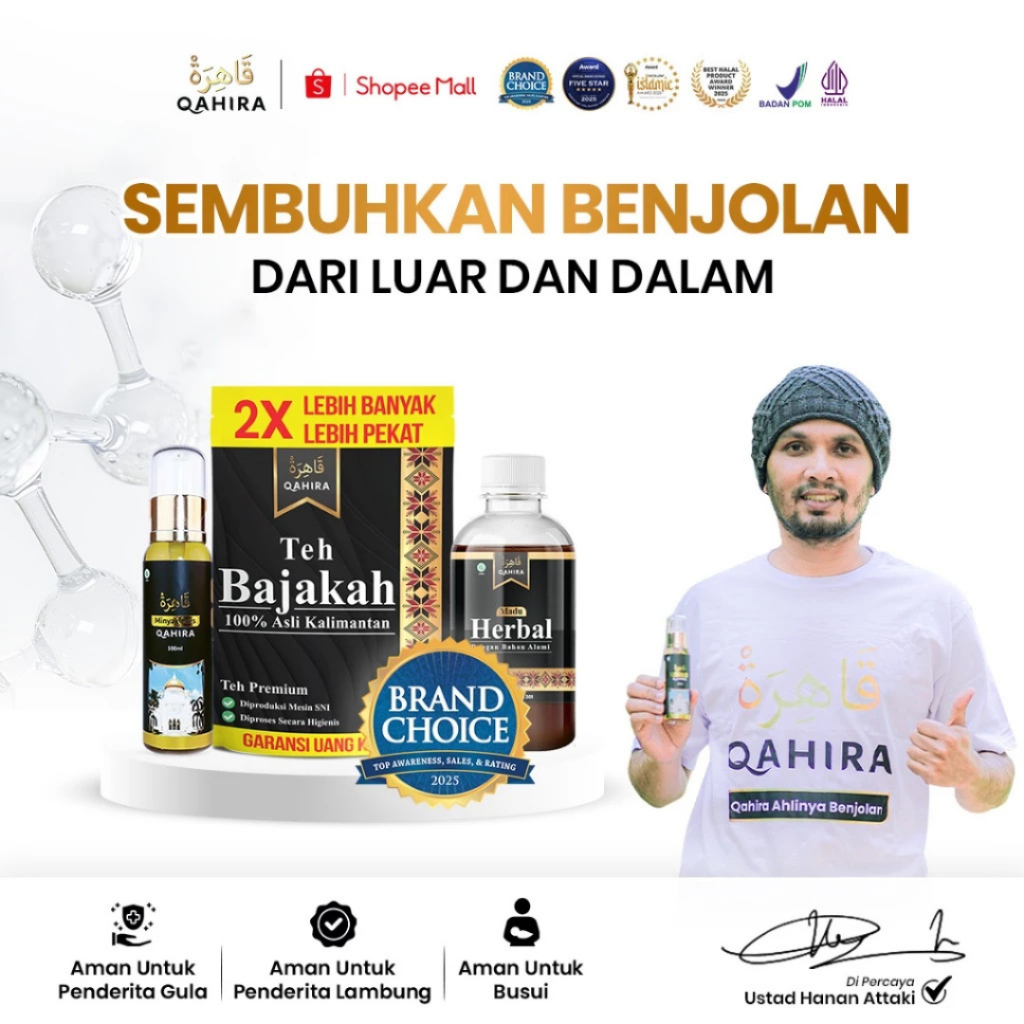 Qahira - Teh Bajakah Qahira 1 Pcs | Teh Bajakah Herbal Original Bantu Atasi Benjolan