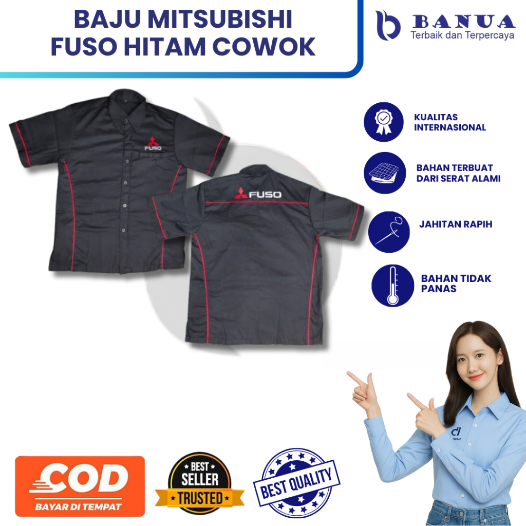 Baju Seragam Standar Fuso Pria | Baju Sales Fuso Cowok | Seragam Mitsubishi Fuso