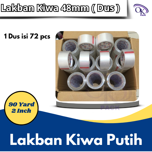 

LAKBAN KIWA TAPE 48MMX90YARD ( 1 Dus 72 Pcs )PALING MURAH BERKUALITAS