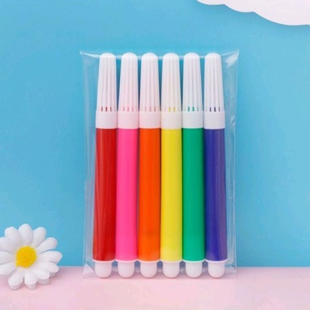 

PAKET USAHA Isi 50Pcs - SPIDOL MINI ISI 6 /DIY Spidol Mini Set 6 Warna Traveling Mewarnai Alat Warnai / Spidol Warna