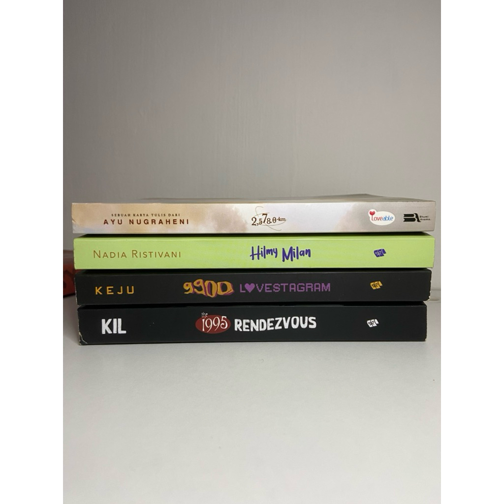 preloved novel original hilmy milan, 2578.0km, 9900 lovestagram, 1995 rendezvous