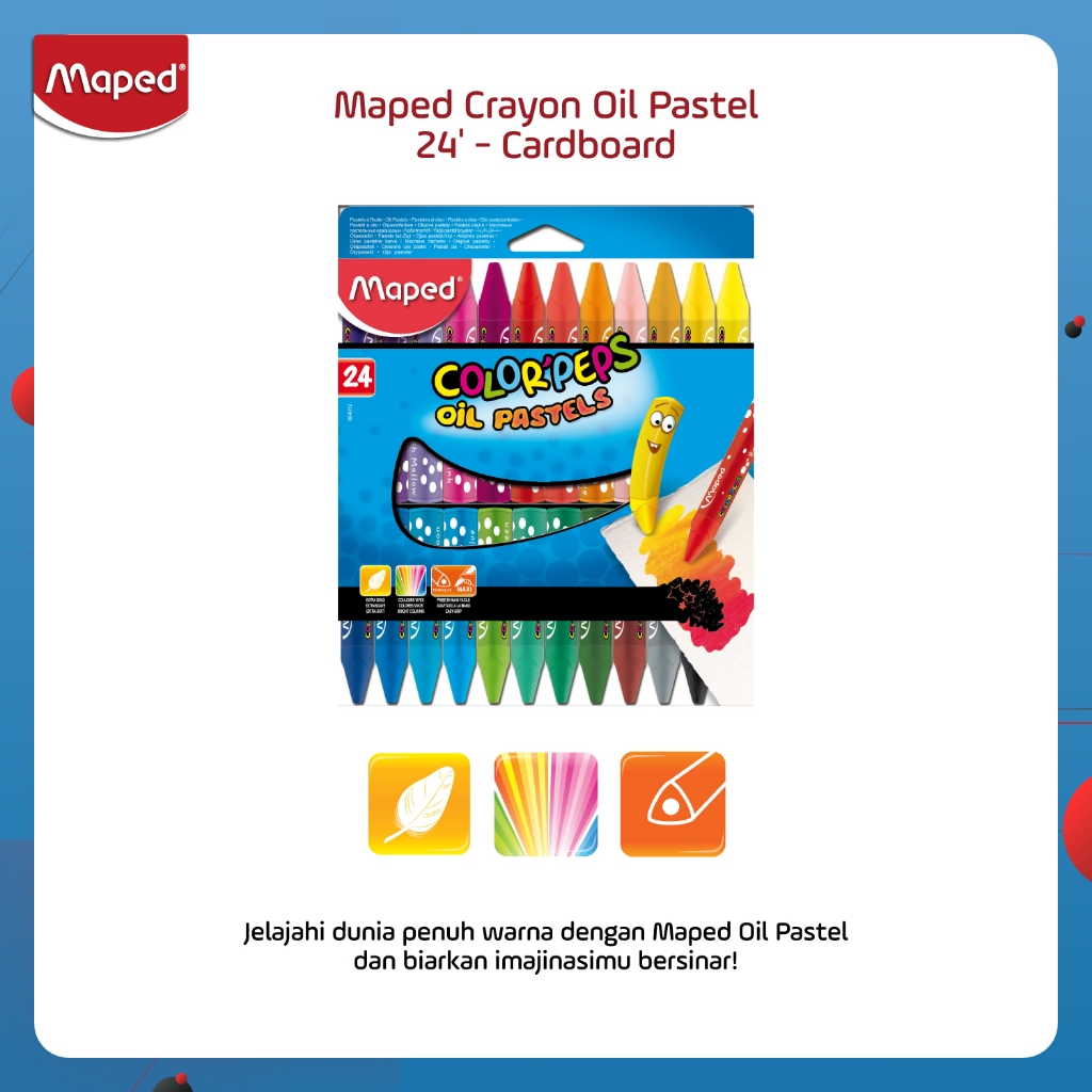 

Maped Crayon Oil Pastel 24' - Cardboard