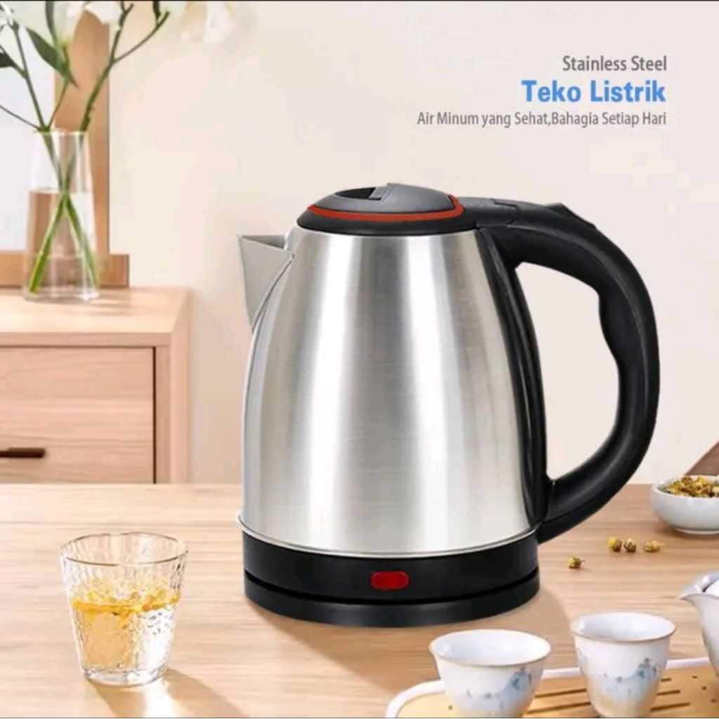 N5 TEKO Listrik electric Kettle pemanas air panas Stainless termos masak air 2 liter