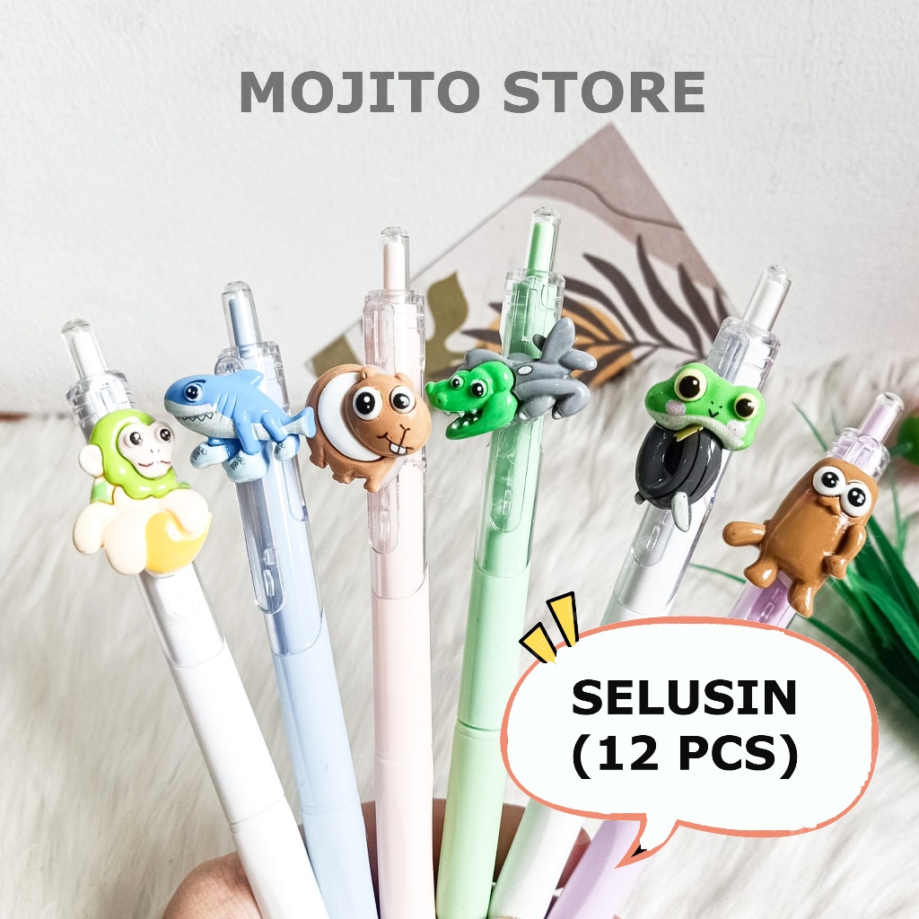 

(12 PCS) PULPEN CETEK ANOMALI BRAIN ROT BRAINROT MEKANIK GEL PEN PENA BOLPEN TUNG SAHUR BOMBARDILO