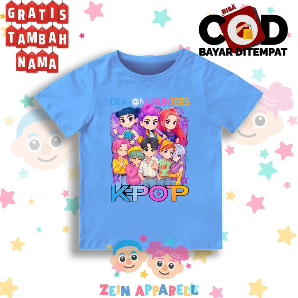 Fashion Anak Demon Hunter KPOP - Kaos Anak KPOP Demon Hunter - Baju Anak KPOP Demon Hunter