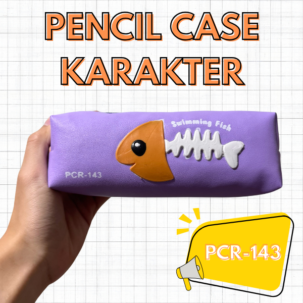 

(PCR 143 - 145) Pencil Case Bahan Kulit Sintetis, Dengan Desain Karakter Bahan Karet Timbul Yang Lucu