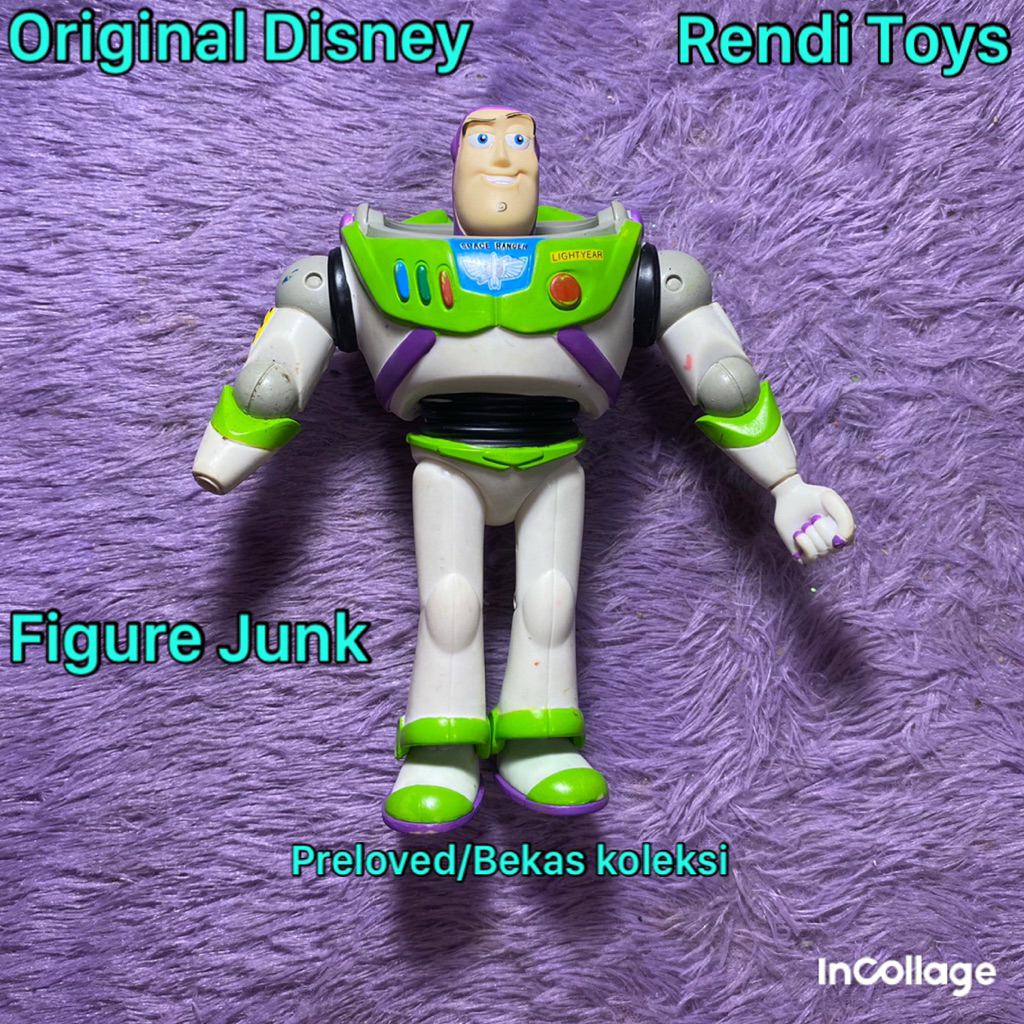 Buzz Lightyear Action Figure Original Disney Minus Tangan | Figure Junk Disney | Rendi Toys