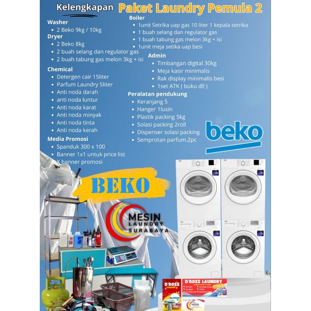 Paket Mesin Usaha Laundry Pemula BK