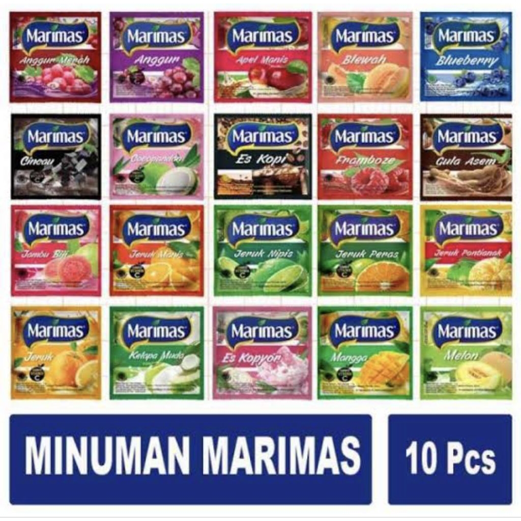 

Marimas Minuman Aneka Rasa 1Renceng/10pcs