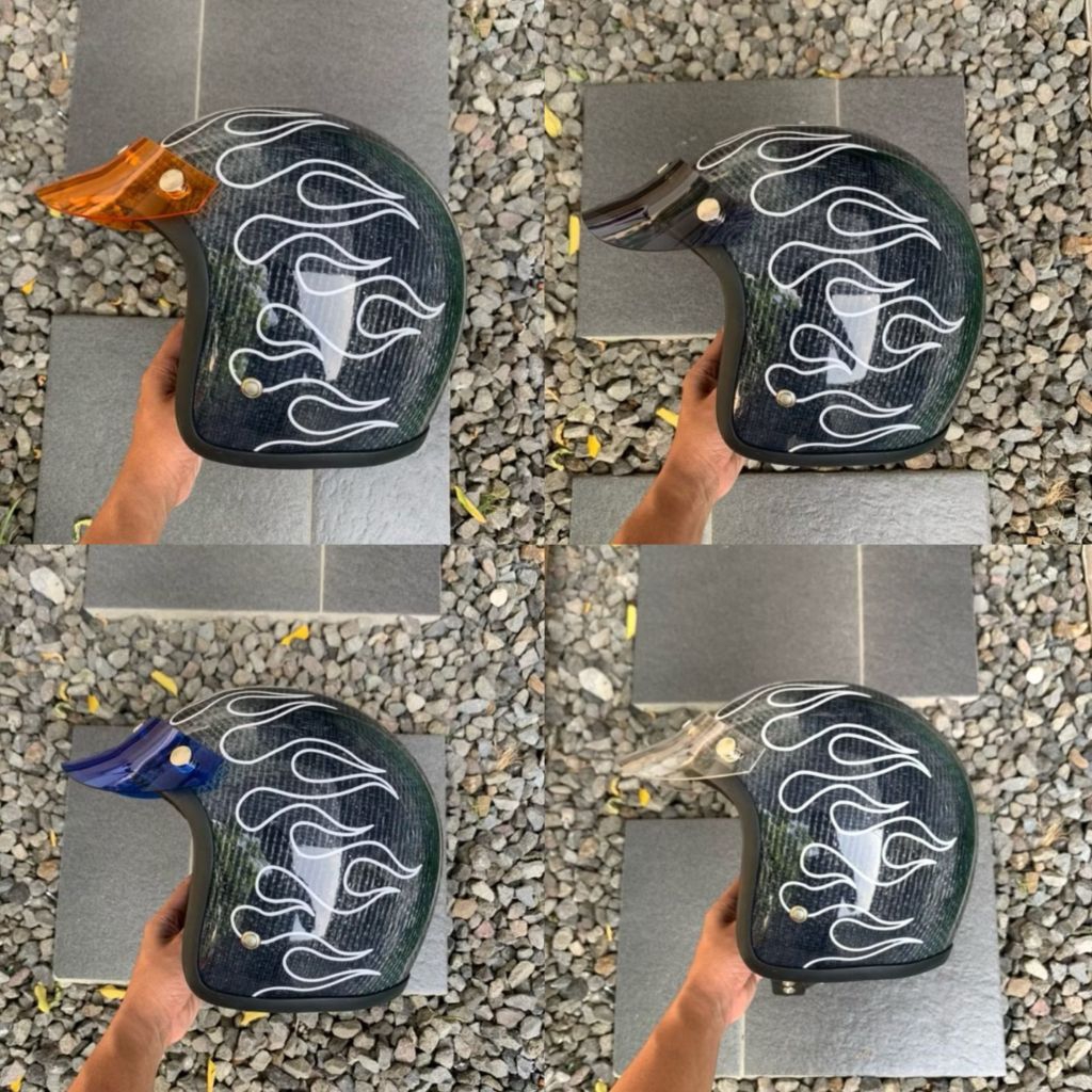 Helm Slimhead Raw Motif Api Stiker