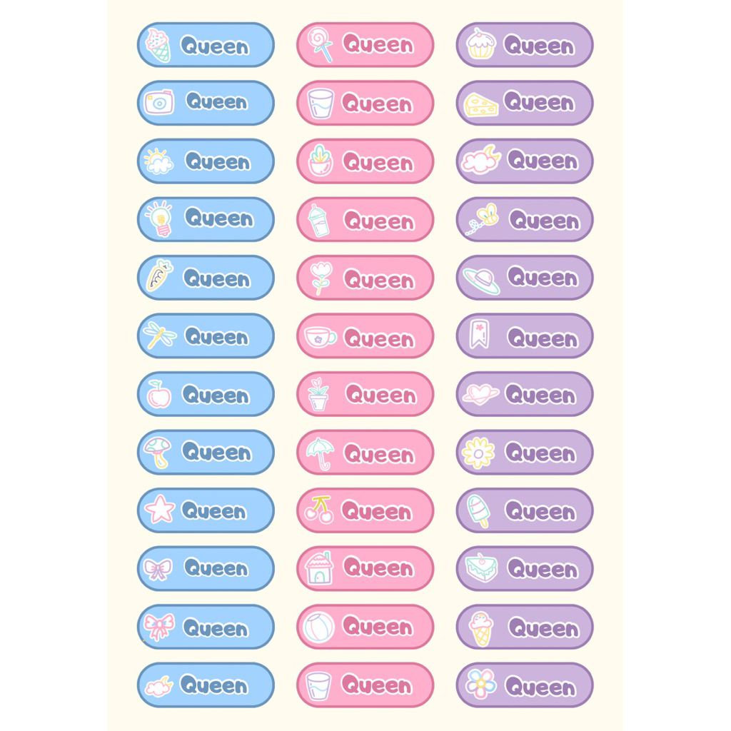 

Stiker Nama Anti air isi 72 pcs || Stiker untuk Atk