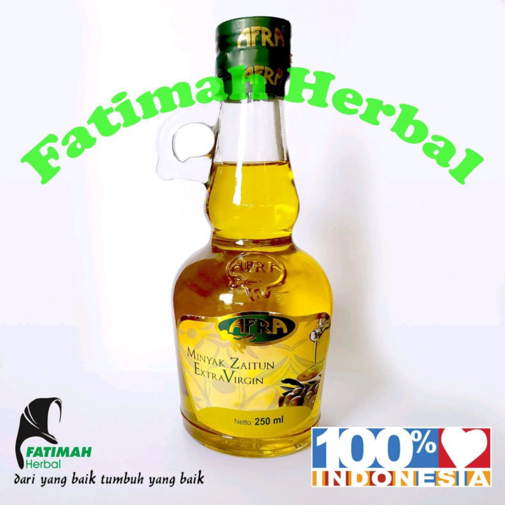 Minyak Zaitun Afra - Extra Virgin Olive Oil botol bulat - 250 ml