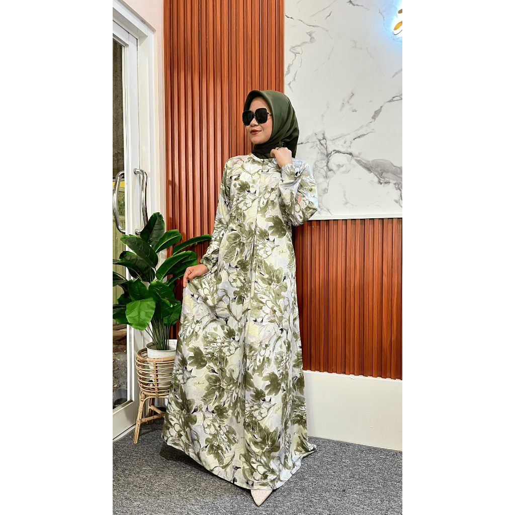 BAS Fashion - Gamis RANIA Series - Gamis Rayon Twill - Gamis Motif Rayon Twill - Gamis Busui - Rayon