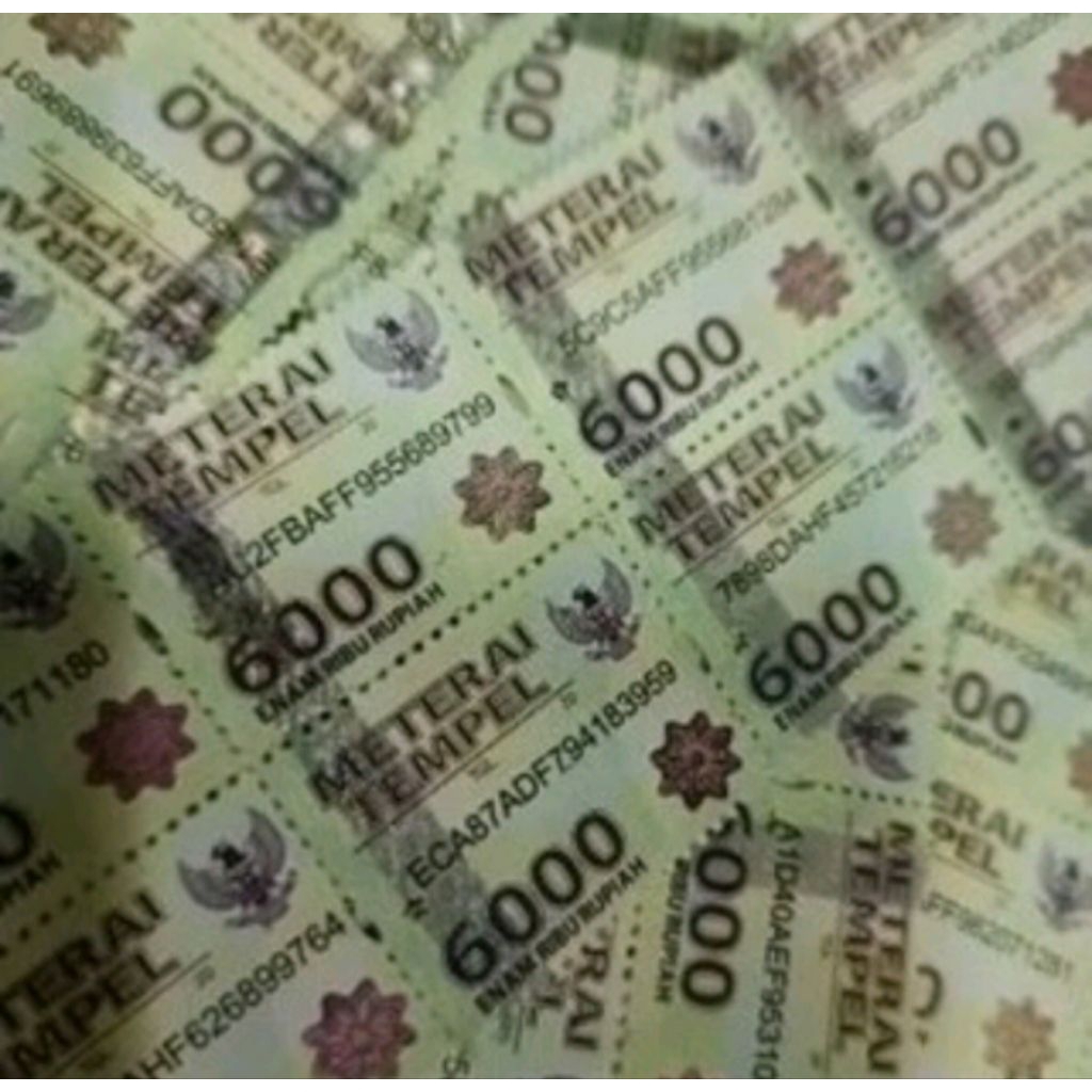 

Meterai MTR1 6000 Materai Enam Ribu Mtrei 6ribu Tempel asli berkualitas